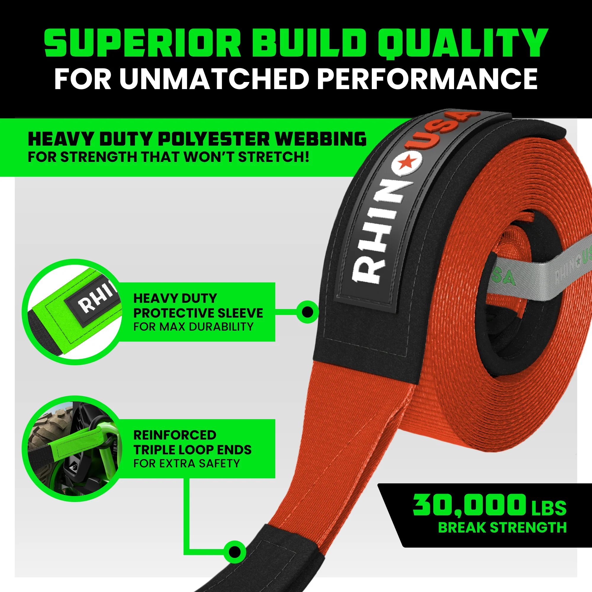 3" Ultimate Recovery Tow Strap - Image 70